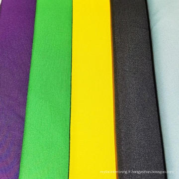 Tissu de microfibre en polyester de couleur pure pour vêtement